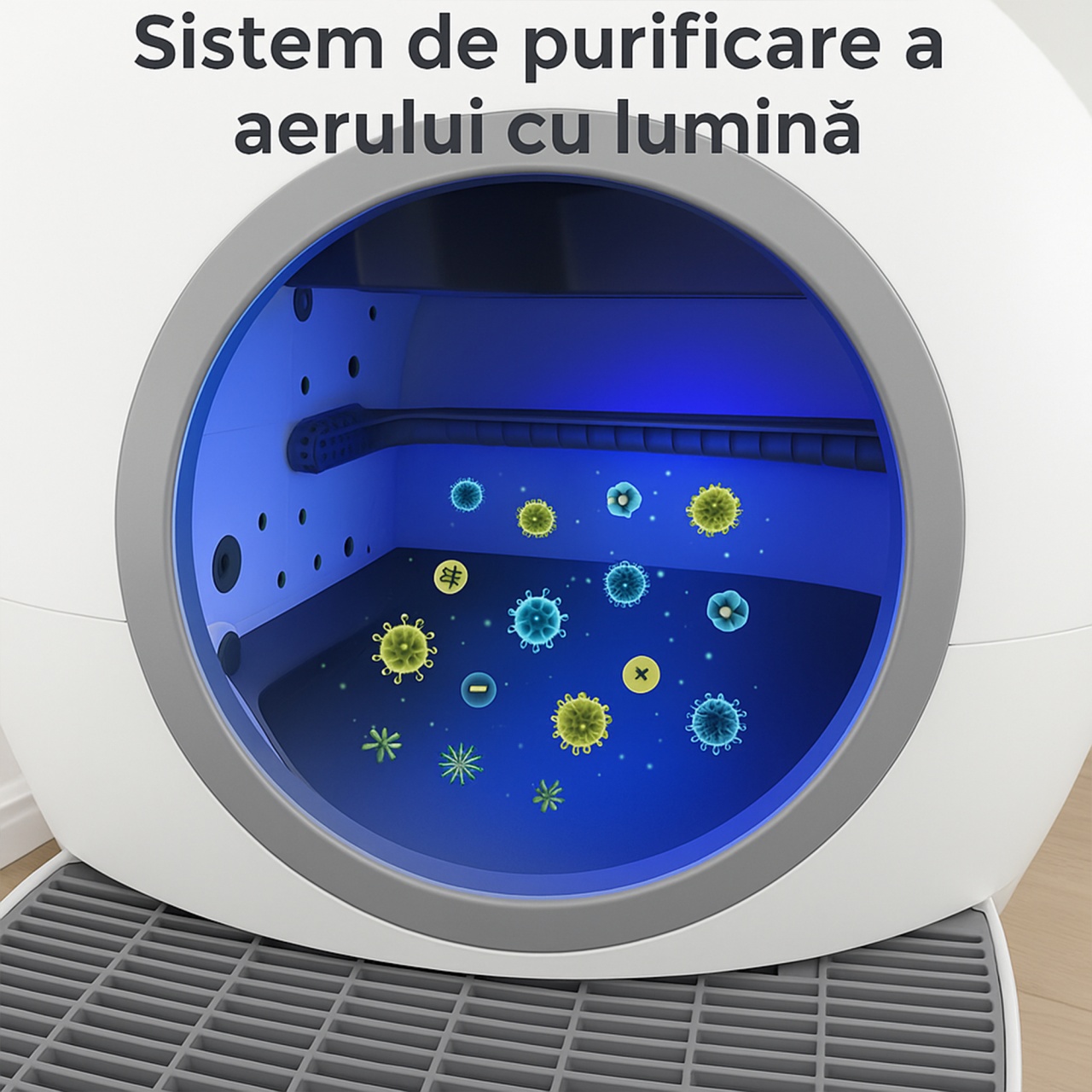Litiera smart pisici, autocuratare, sterilizare si eliminare mirosuri - 3 | YEO