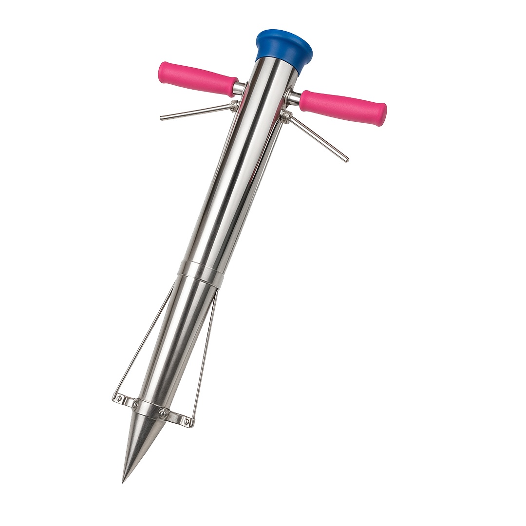 Plantator inox cu 2 manere pentru rasaduri