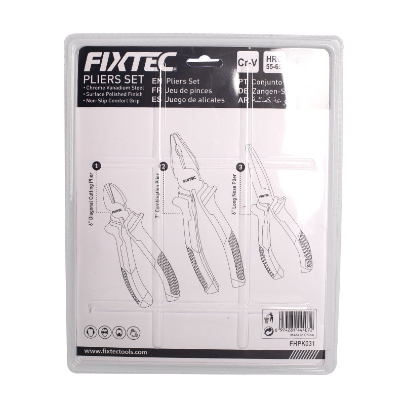 Set 3 clesti FIXTEC, Cr-V, finisaj negru - 2 | YEO