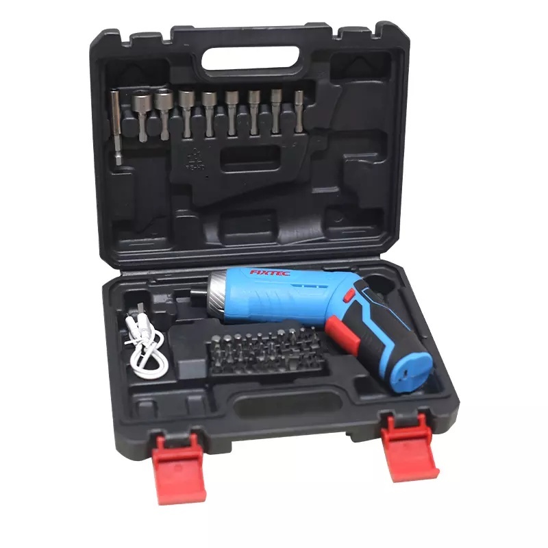 Surubelnita electrica FIXTEC 4V cu baterie reincarcabila, 49 de piese, cablu USB Tip-C - 3 | YEO