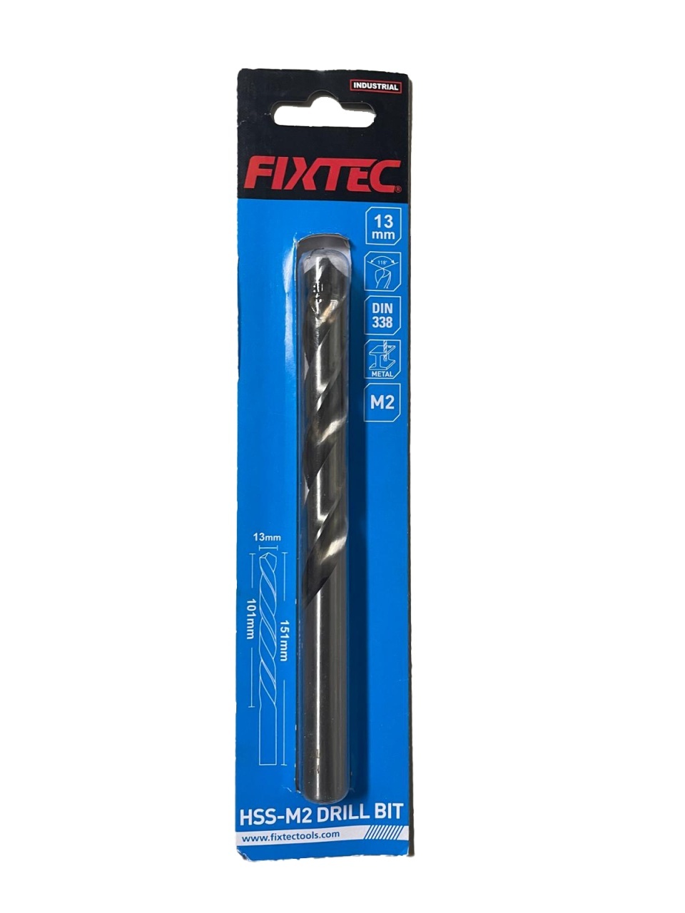 Burghiu HSS-M2 pentru Metal FIXTEC 13 mm x 151 mm