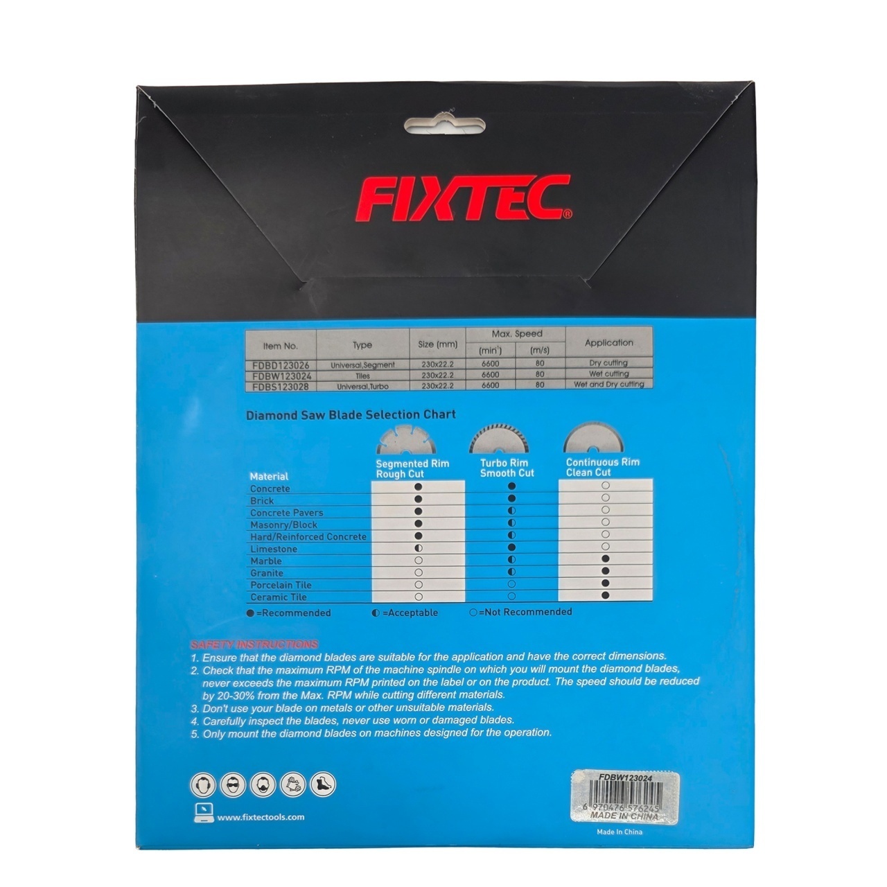 Disc diamant pentru taiere FIXTEC 230x22.2mm - 1 | YEO