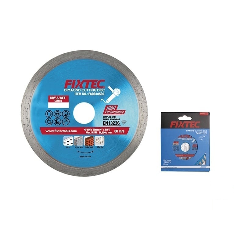 Disc diamantat FIXTEC 115 mm pentru taiere umeda, model subtire