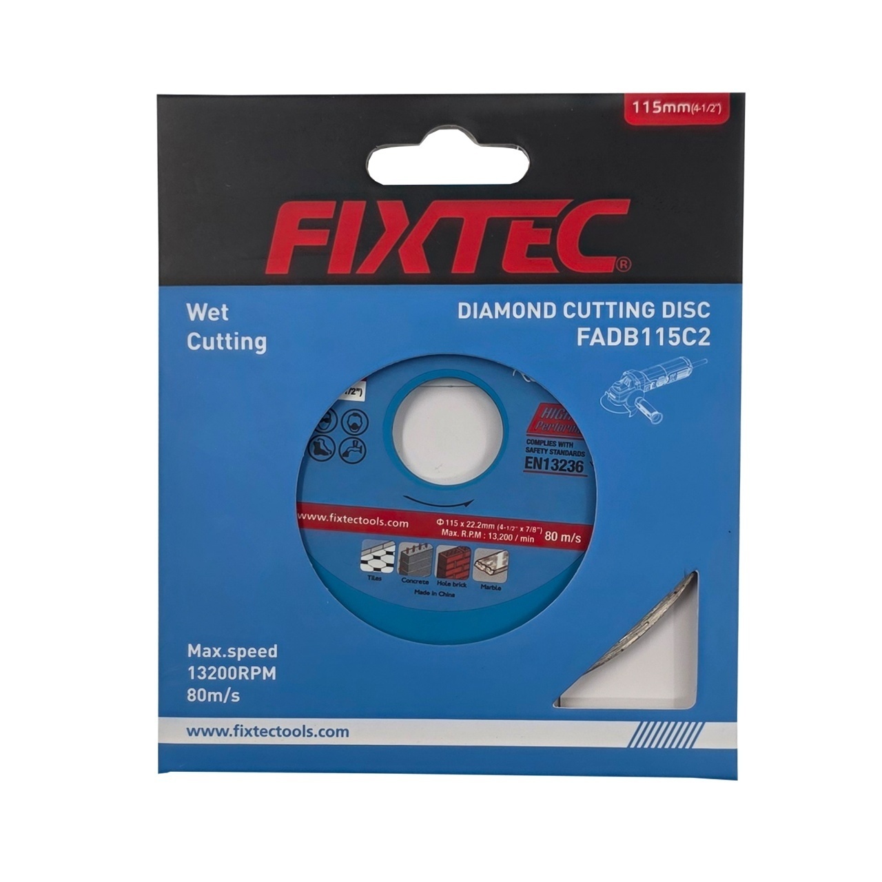 Disc diamantat subtire 115 mm FIXTEC pentru taiere cu apa - 1 | YEO