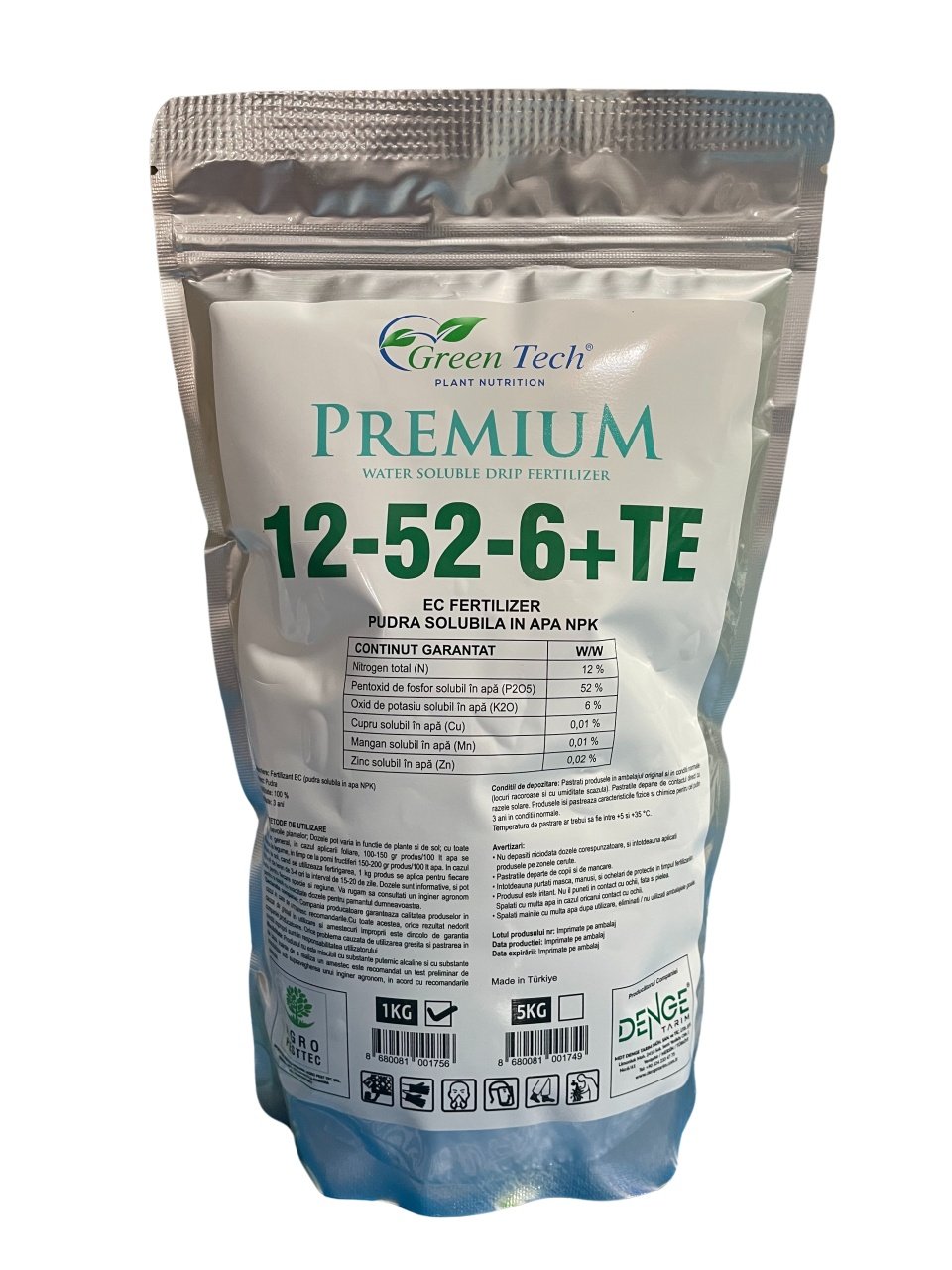 Fertilizant Premium 12-52-6+TE Green Tech, solubil in apa