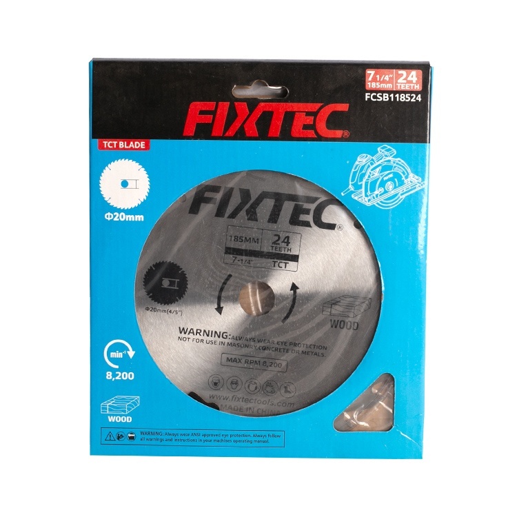 Lama Circulara FIXTEC 185 mm cu 24 dinti pentru Lemn FCSB118524 - 1 | YEO