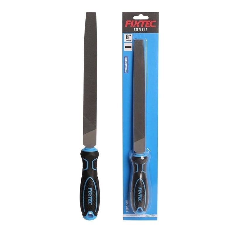 Lima Dreapta FIXTEC 200 mm din Otel Carbon, cu Maner Confortabil - 1 | YEO