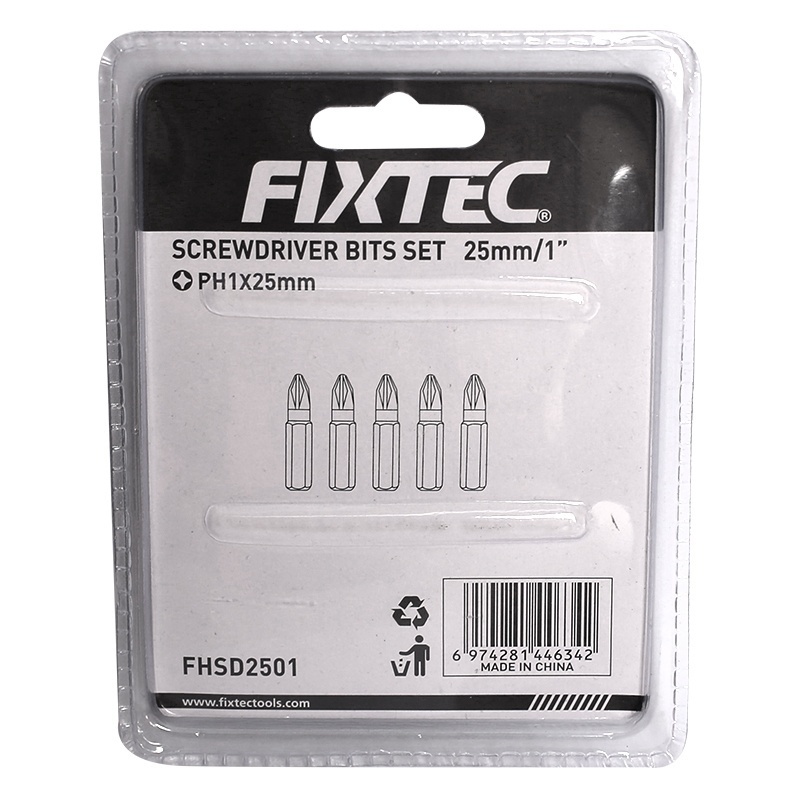 Set 5 biti surubelnita FIXTEC PH1, 25mm - 4 | YEO