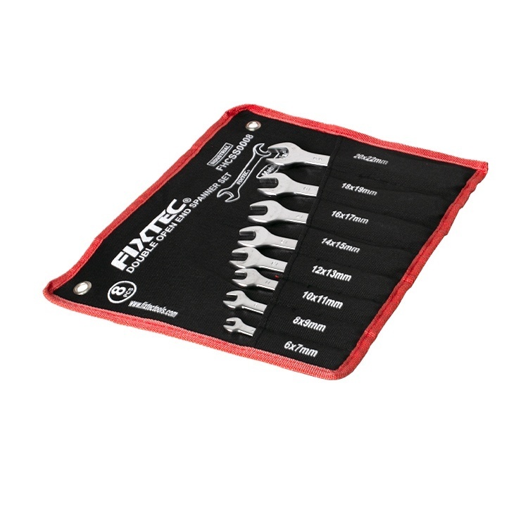 Set 8 chei fixe duble FIXTEC, CR-V, cu suport textil - 1 | YEO