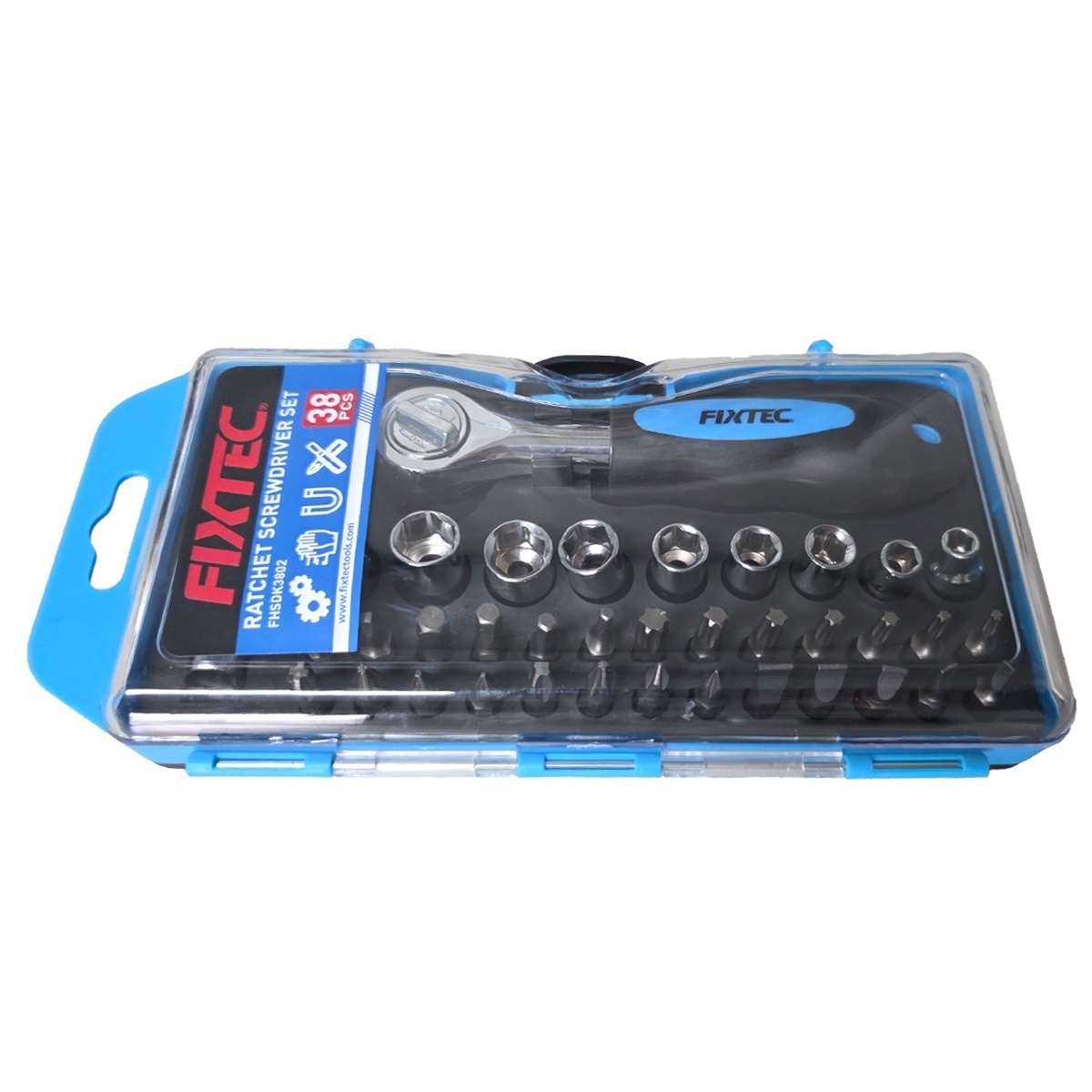 Set surubelnita cu clichet FIXTEC, 38 de componente, CR-V - 1 | YEO