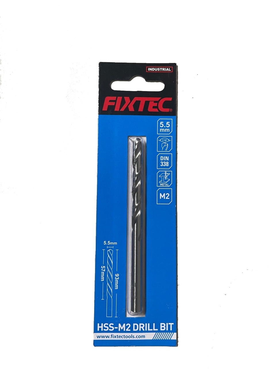Spiral HSS-M2 FIXTEC pentru metal, 5.5 mm