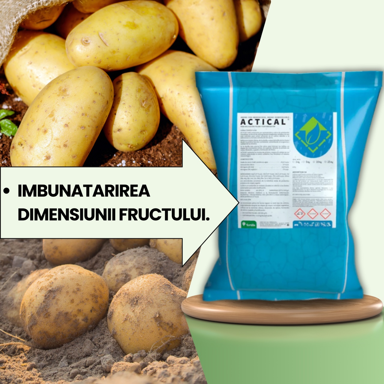 BIOPACK Stadiu 3 CARTOFI - Întărirea țesutului și îmbunătățirea calității fructului - 3 | YEO