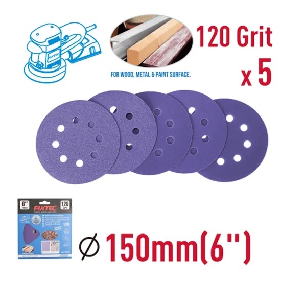 Disc abraziv FIXTEC 125 mm P40 pentru polizor orbital - 3 | YEO