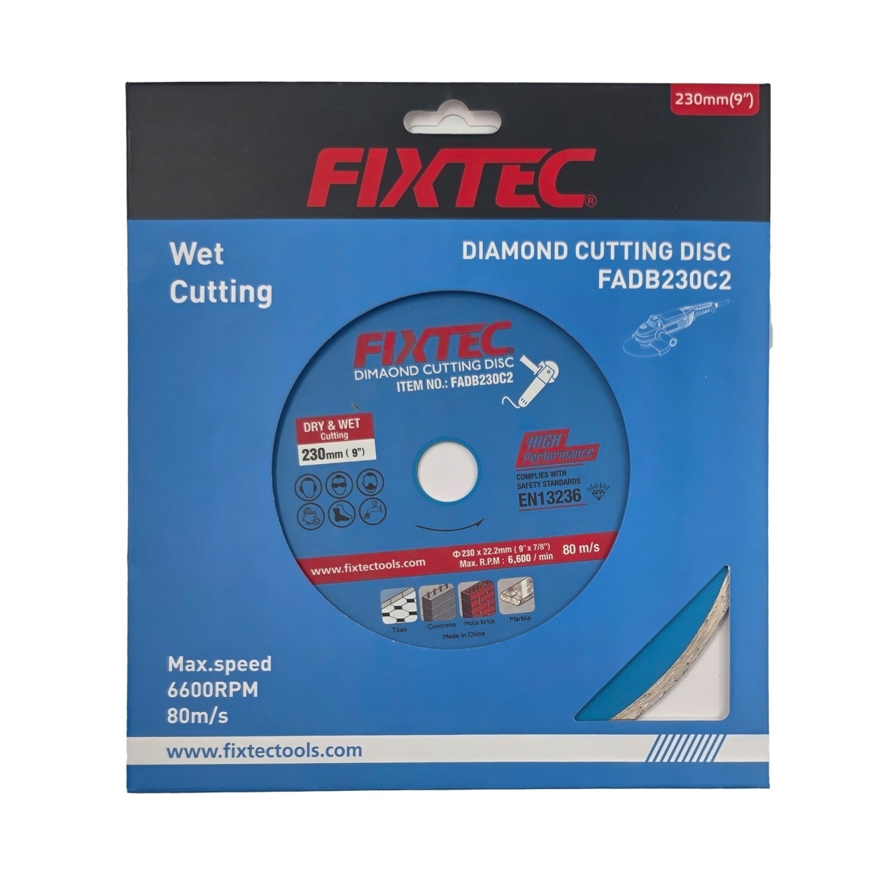 Disc diamantat FIXTEC 230 x 22.2 mm pentru taiere cu apa