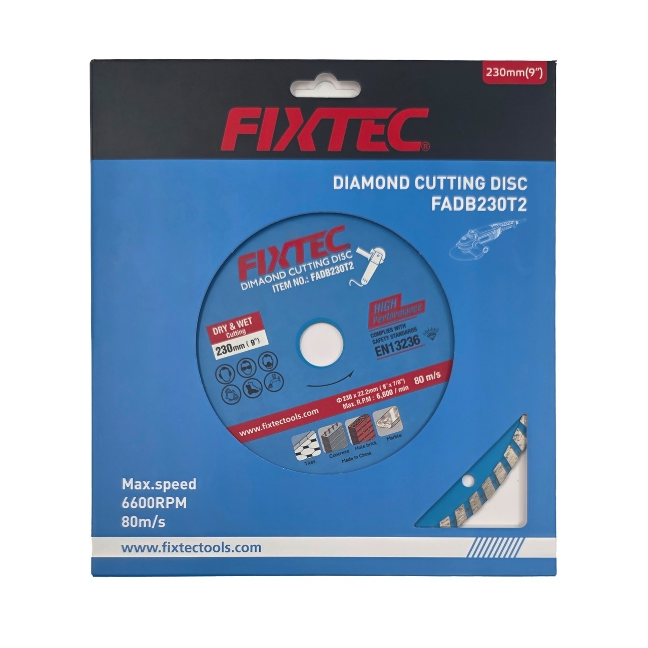 Disc diamantat FIXTEC 230 x 22.2mm pentru debitare umeda si uscata