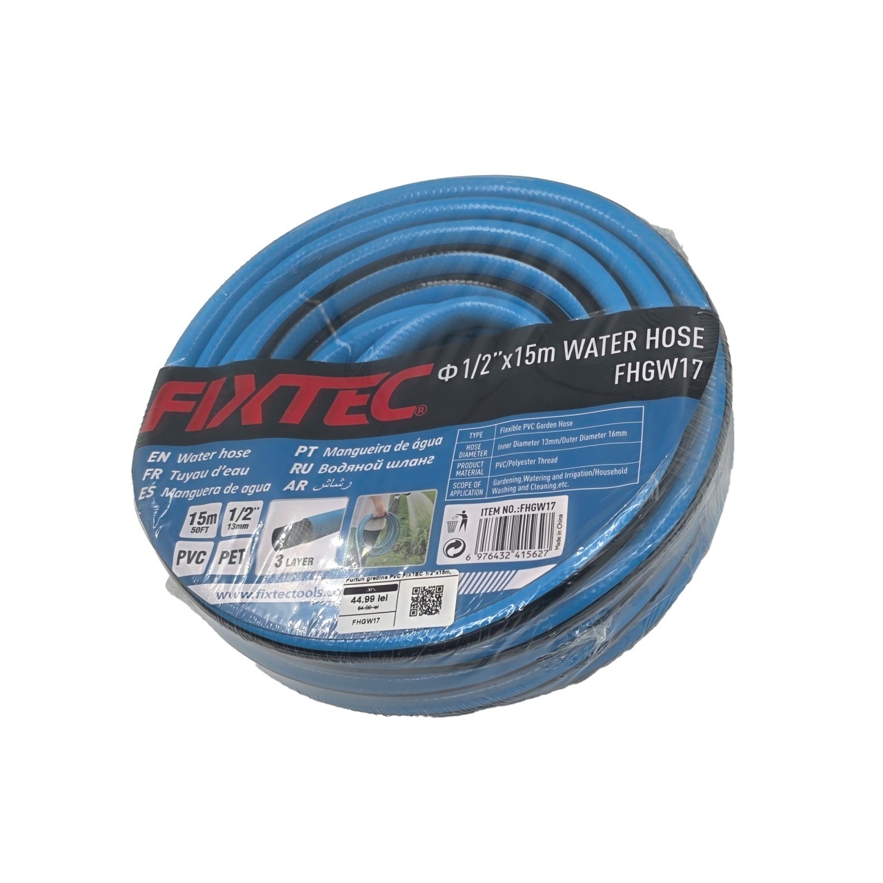 Furtun PVC pentru gradina FIXTEC 1/2
