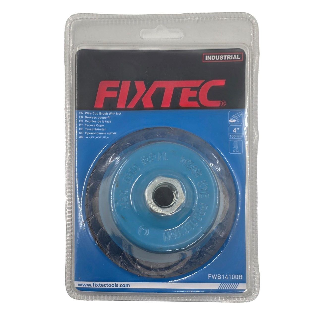 Perie Circulara Metalica FIXTEC 100 mm cu fir din otel 0.30 mm