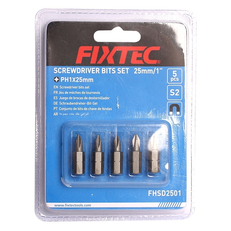 Set 5 biti surubelnita FIXTEC PH1, 25mm