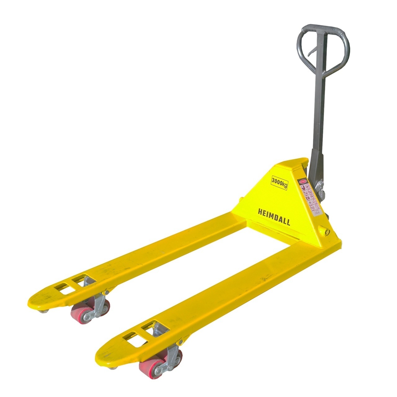 Transpalet manual/ Liza 3 tone, roti din poliuretan, furci 121 cm