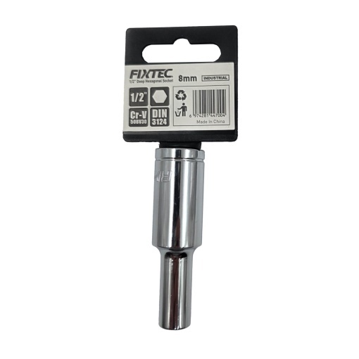 Cap tubular impact 8 mm, FIXTEC, prindere 1/2 - Img 2