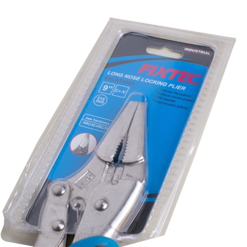 Cleste cu autoblocare FIXTEC 9" varf alungit CR-V pentru fixare sigura - Img 2