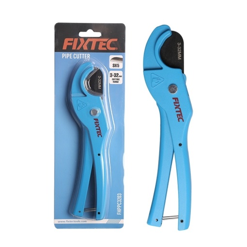 Cleste pentru debitare tevi PVC FIXTEC 3-32 mm corp aluminiu - Img 6