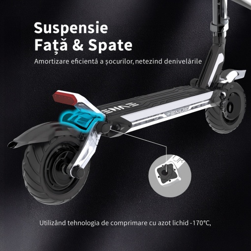 Trotineta electrica Gspace Venus 10 Sport L, Dual Motor, potrivita pentru oras // Negru - Img 6