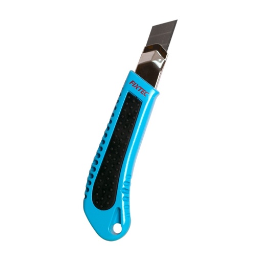 Cutter FIXTEC 18MM din Aluminiu cu Maner TPR si Lama Retractabila - Img 3