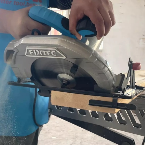 Fierastrau circular 2200W cu sina de ghidare, priza VDE, FIXTEC - Img 2