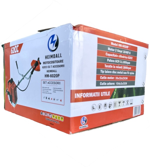 Motocoasa pe Benzina 62CC, 6CP, cu 7 Accesorii Incluse, HEIMDALL - Img 2