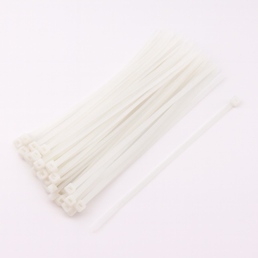 Set 100 Bride de Fixare FIXTEC din Nylon Alb - Img 2