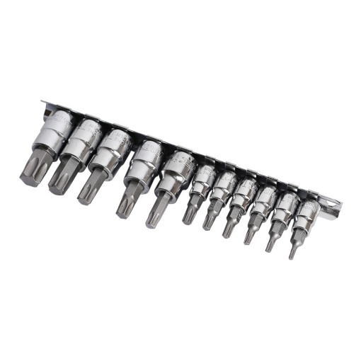 Set 11 piese capete Torx FIXTEC 1/4" si 3/8" din otel CR-V - Img 3