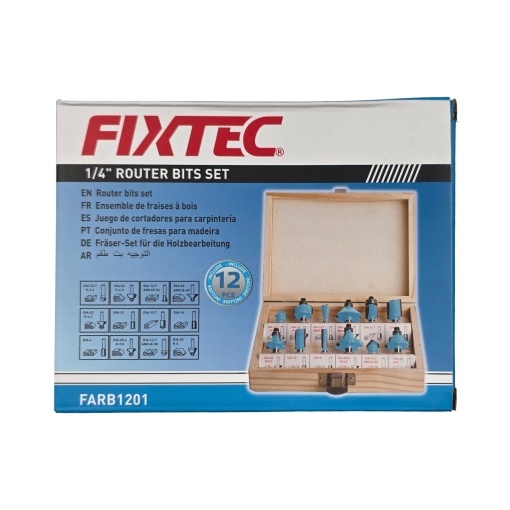 Set 12 freze pentru lemn FIXTEC, tija 1/4" - Img 6