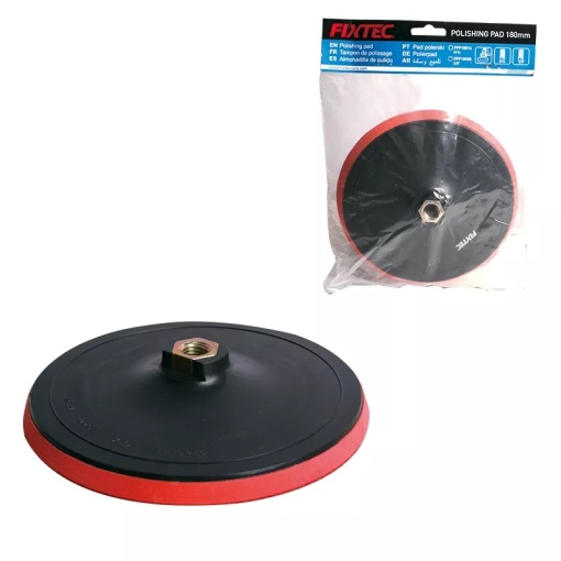 Suport din spuma cu Velcro FIXTEC 180mm pentru masina de polish - Img 3
