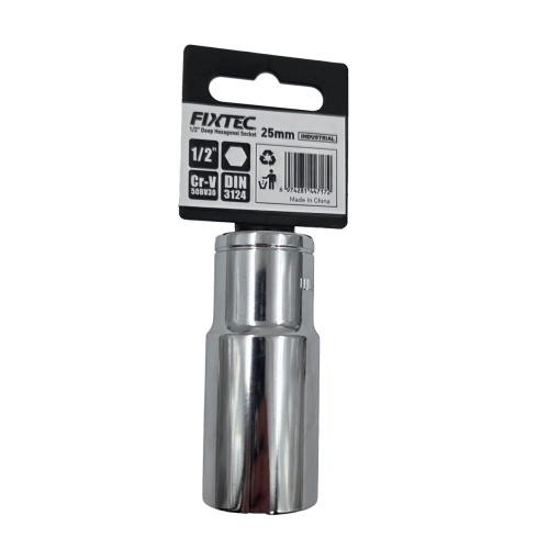 Tubulara de impact 25 mm FIXTEC, prindere 1/2, adancime 76 mm - Img 2