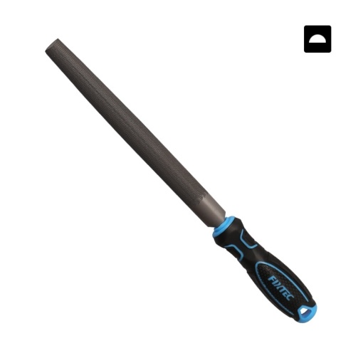 Pila Semirotunda FIXTEC 200 mm din Otel Carbon cu Maner Confortabil - Img 3