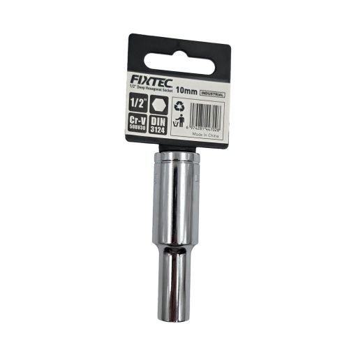 Tubulara impact 10 mm FIXTEC, antrenare 1/2, lungime 76 mm - Img 2