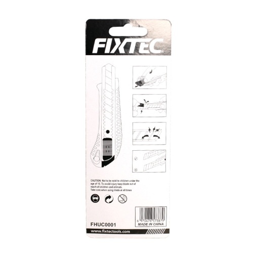 Cutter FIXTEC 18MM din Aluminiu cu Maner TPR si Lama Retractabila - Img 7