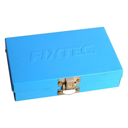 Set capete hexagonale FIXTEC 15 buc, 1/2", otel S2, cutie metalica - Img 5