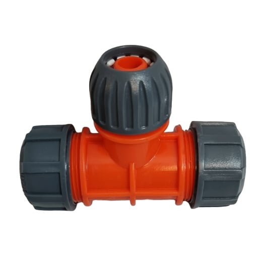 Teu Conector Reglabil Cu Filet Pentru Furtun 3/4"-1/2"-3/4"