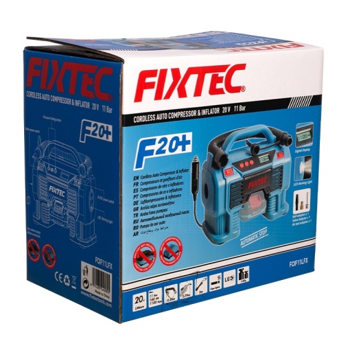 Compresor Auto Portabil FIXTEC 20V Li-Ion Fara Cablu - Img 12