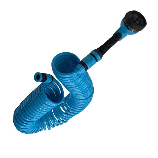 Furtun spiralat pentru gradina FIXTEC 15m, EVA, pistol cu 8 functii - Img 3