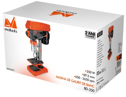 Masina de gaurit cu coloana BD 350, 350 W, 5 viteze, 2650 RPM - Img 2