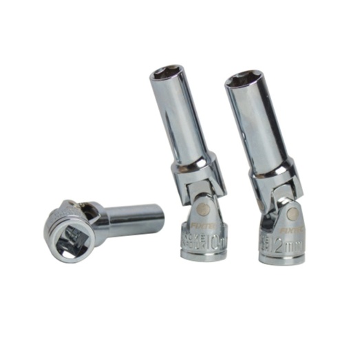 Set chei tubulare pentru bujii FIXTEC 3 bucati, 3/8", CR-V - Img 2