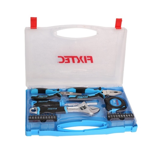 Set de scule manuale FIXTEC 25 bucati, cu valiza din plastic - Img 4