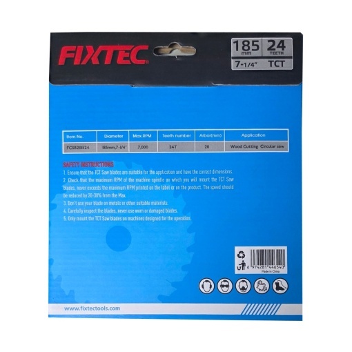 Disc Abraziv Circular FIXTEC 185x20mm - Img 2