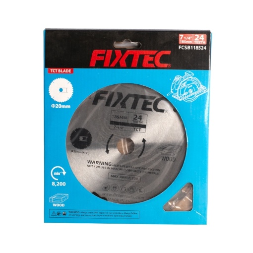 Disc Circular FIXTEC 254 mm x 80T pentru taiere lemn FCSB125480 - Img 2