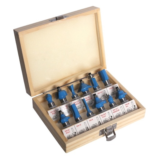 Set freze pentru lemn FIXTEC, 12 bucati, coada 1/2" - Img 4