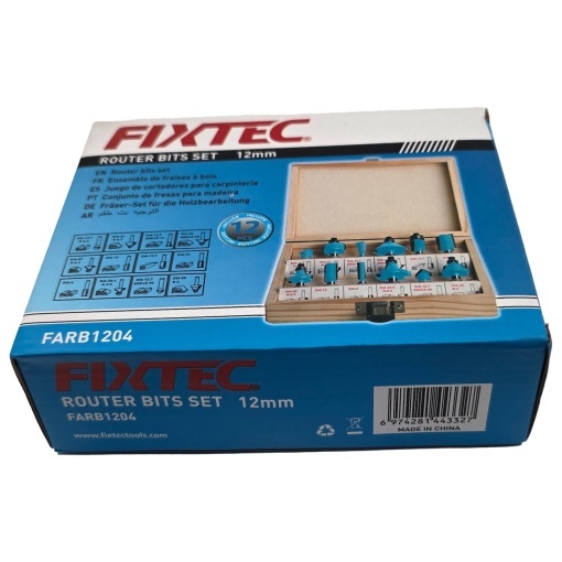Set freze pentru lemn FIXTEC, 12 bucati, tija 12mm - Img 6