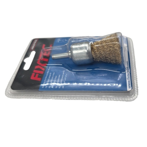 Perie rotativa tip end-brush FIXTEC 25 mm cu ax 6,35 mm - Img 2